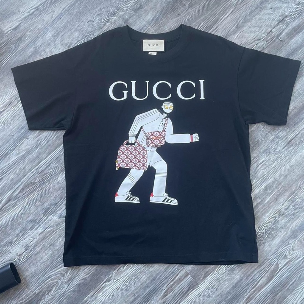 Gucci Black Tee with Graphic Design